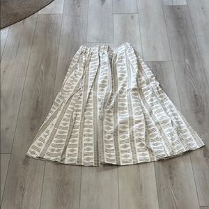Cream Pleated Midi Skirt for Weddings